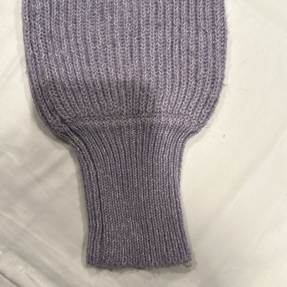 Garage Purple Ribbed Cropped Knit Sweater - Picture 7 of 7